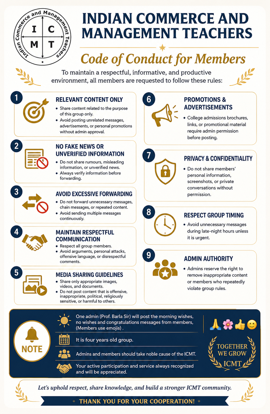 ICMTA Code of Conduct